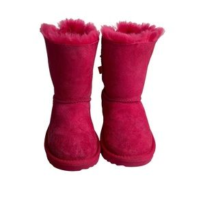Ugg Bailey Bow II Boot - Berry Pink - Little Girl's Size 11